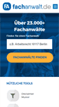 Mobile Screenshot of fachanwalt.de