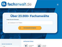 Tablet Screenshot of fachanwalt.de